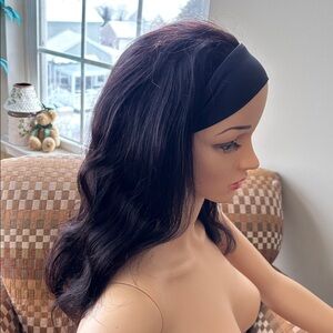 Brand New Body Wave Human Hair Wig Black Headband Wig Virgin 150% Density 14”